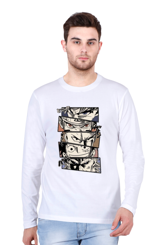 Anime Merch - Full sleeve T-shirt (Dragon Ball, Naruto, One Punch Man, One Piece , MHA)