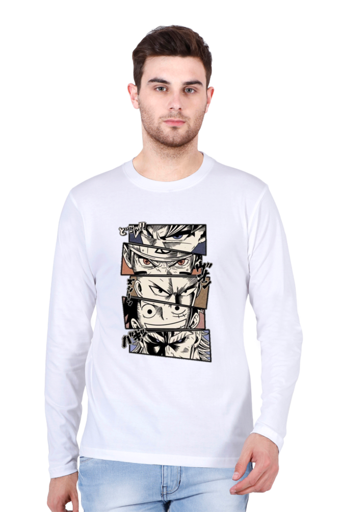 Anime Merch - Full sleeve T-shirt (Dragon Ball, Naruto, One Punch Man, One Piece , MHA)